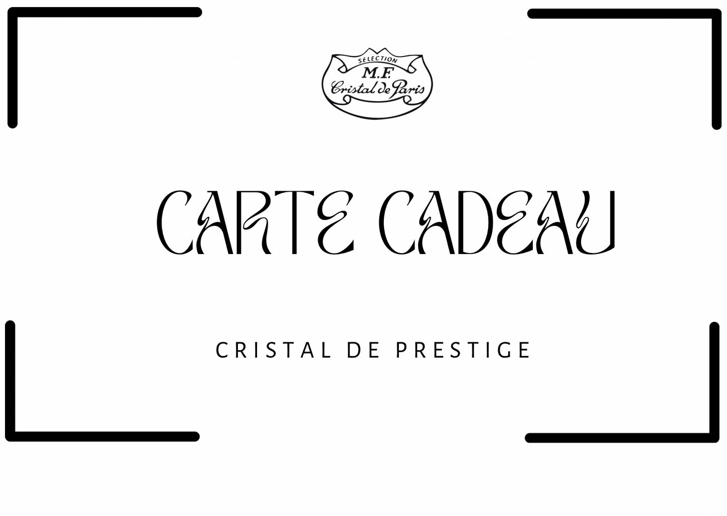 Carte Cadeaux Cristal Prestige
