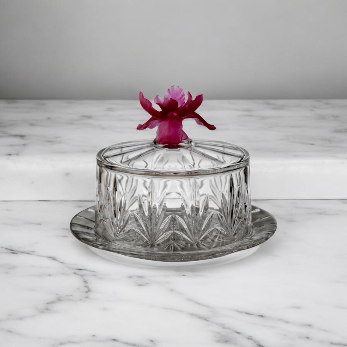 CHEESE CAKE PLATTER | H 15.0 | Ø 18 CM | BOUTON PÂTE DE VERRE
