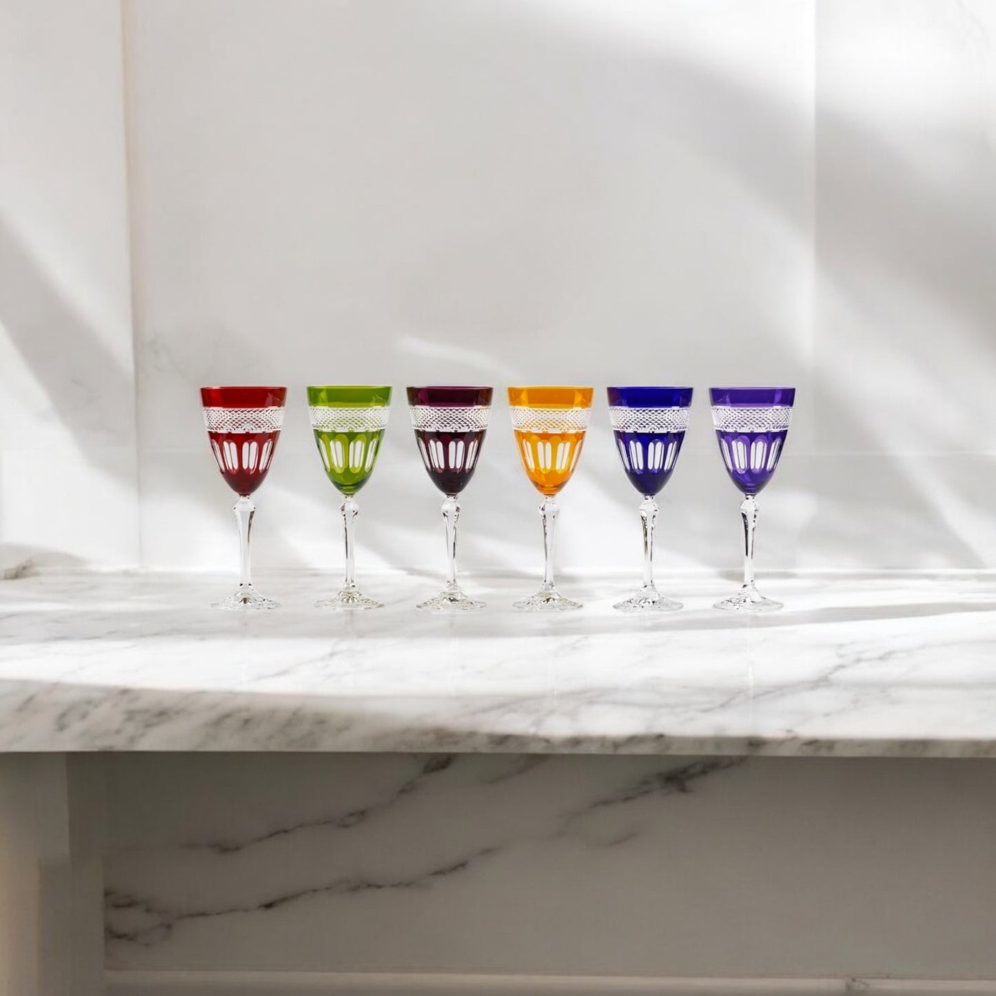 COF. 6 VERRES VIN ROUGE N 2 MIREILLE – 6 COULEURS 20CL