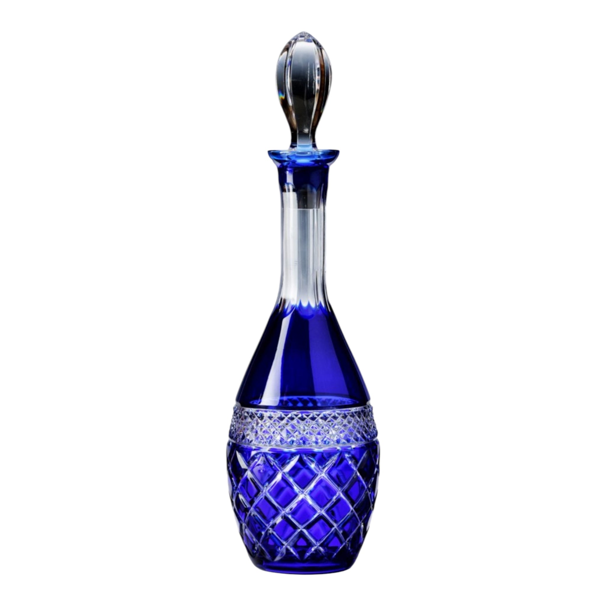 carafe à vin cristal Georges bleu 
