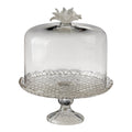 Cloche  à gâteau  sur pied carreaux bouton  pâte  de verres