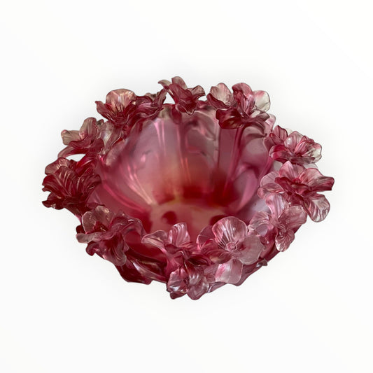 Coupe iris rouge pâte de verre 