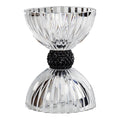 double coupelle cristal lines avec ball noir