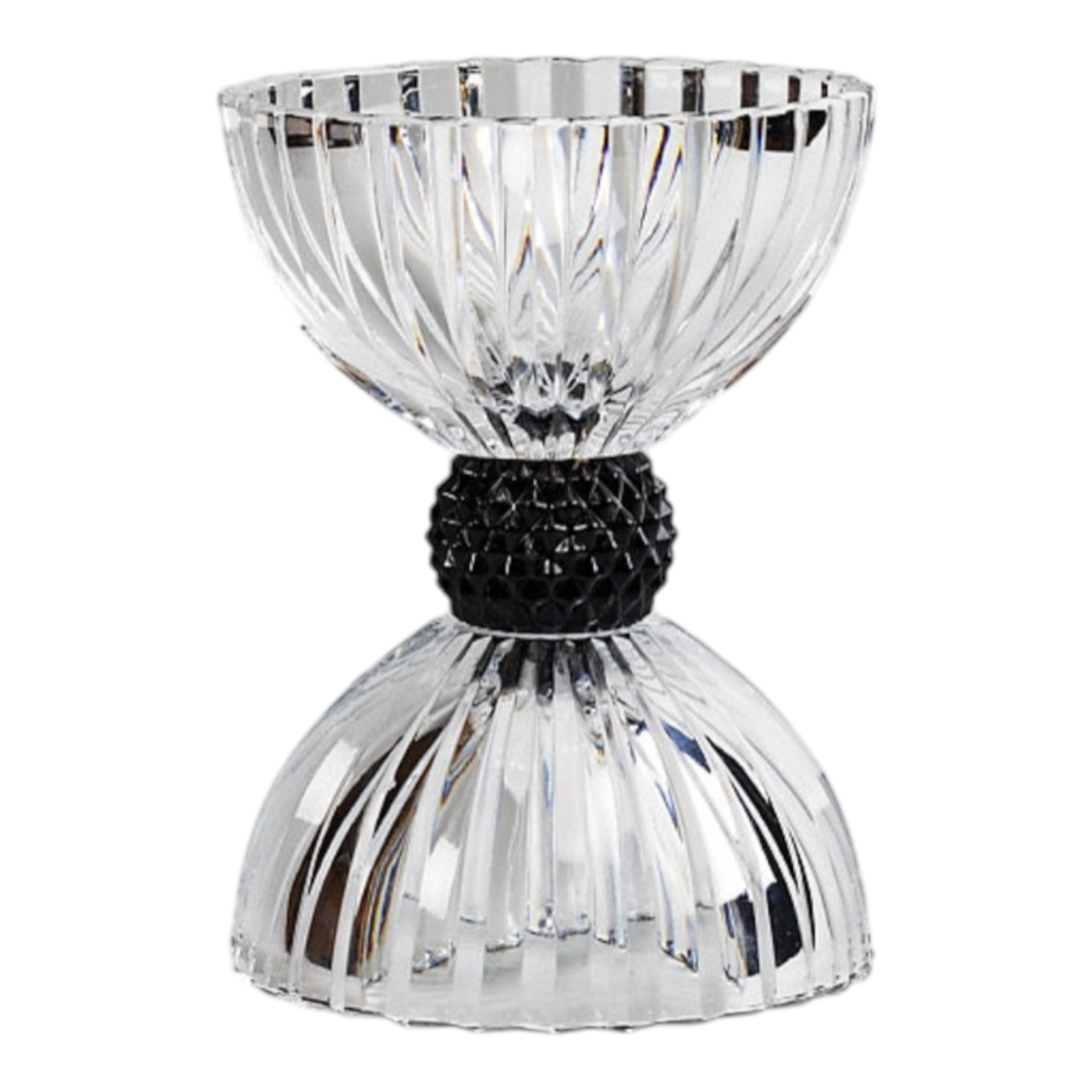 double coupelle cristal lines avec ball noir