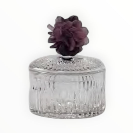 BONBONNIERE TUBE LINES PM + FLEUR PDV  H 17 | Ø 17 CM