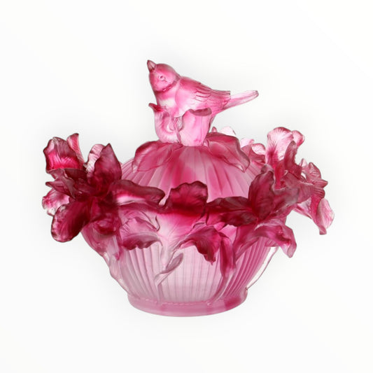 BONBONNIERE IRIS ROUGE H 15.0 | Ø 24.0 CM