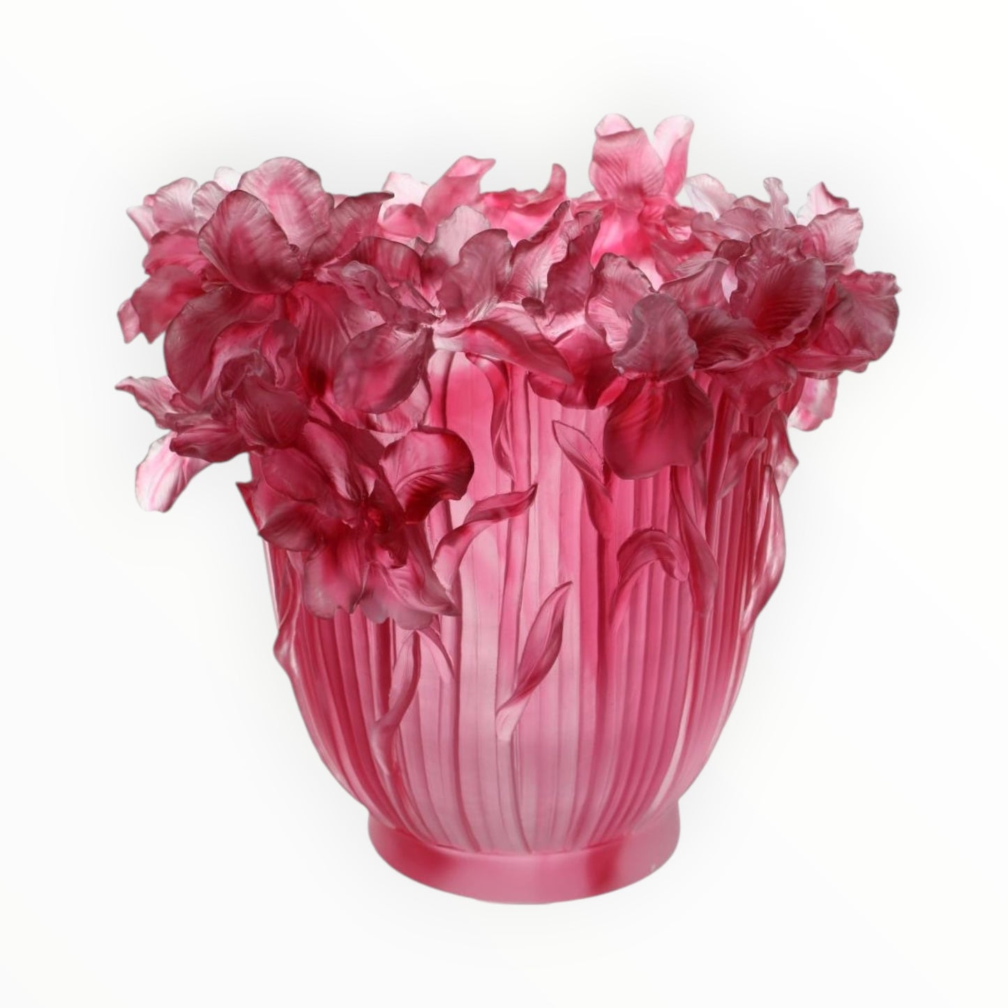VASE IRIS ROUGE H 26 DIA 30