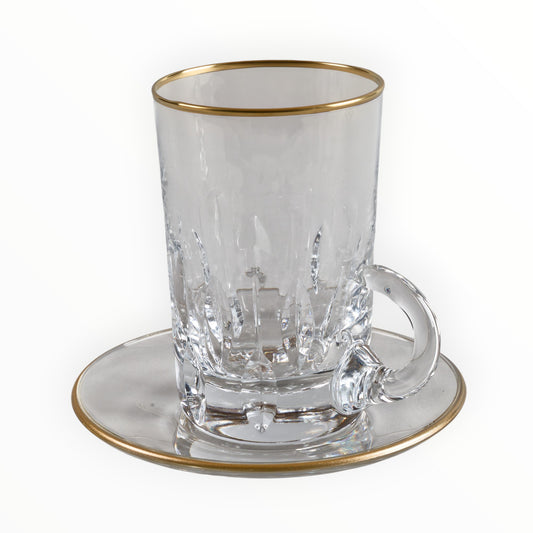 Tasses Louvre filet or 