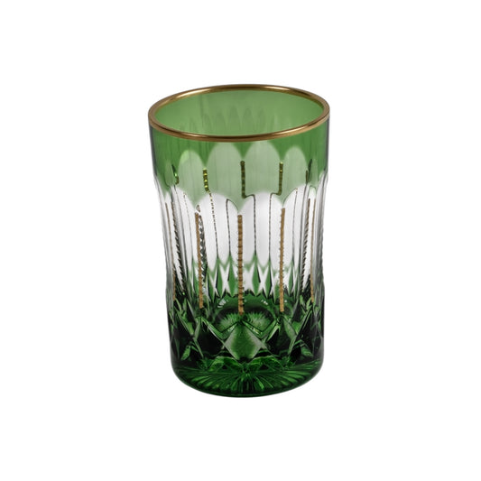 VERRES A THÉ PRESIDENT VERT OR