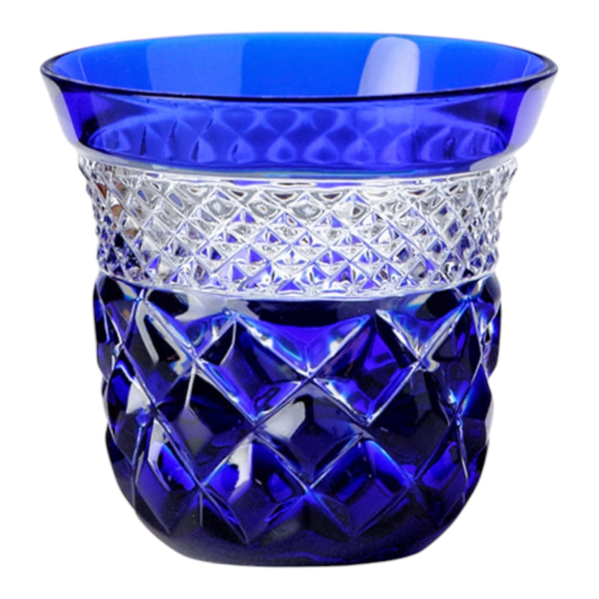 verre à coffee cup cristal George bleu 