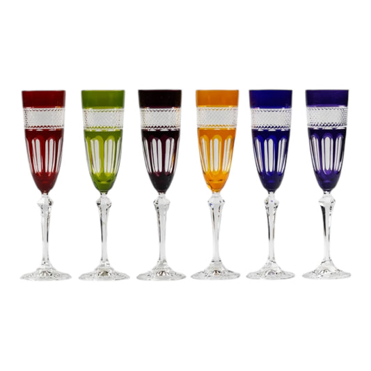 verre à champagne (flûte) Mireille 6 couleur 