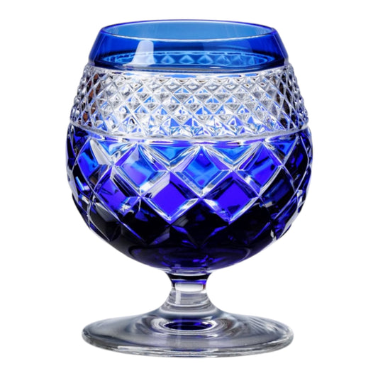 Verre à cognac cristal  bleu george 