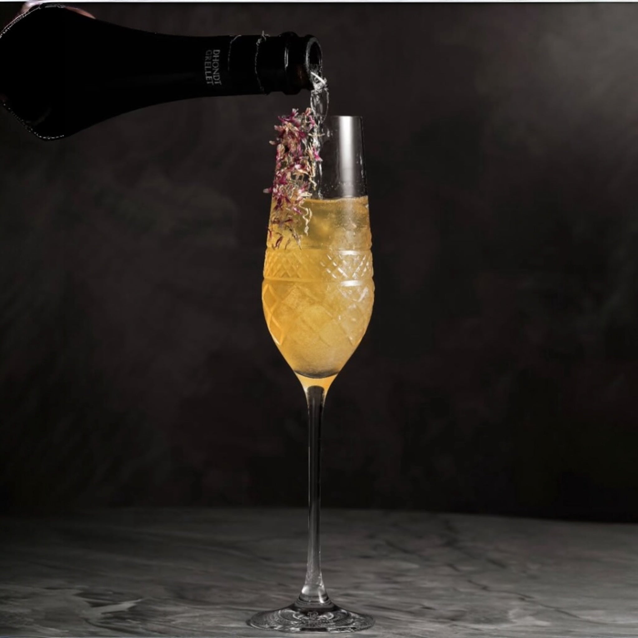 Verre flute a champagne King Georges n°7 studio 