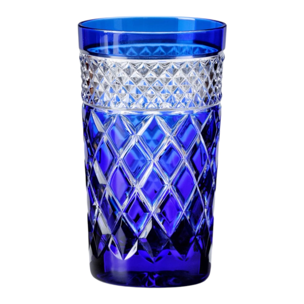 verre tumbler cristal George bleu 