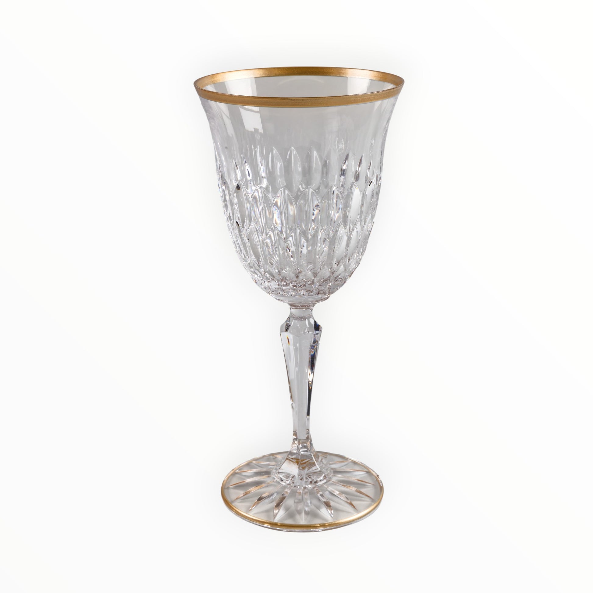 Verre à vin Louvre filet or cristal 