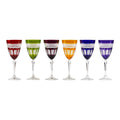 Verre à vin en cristal de couleur 