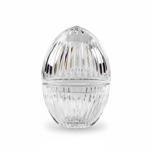 BONBONNIERE OEUF  LINES H 14 CM