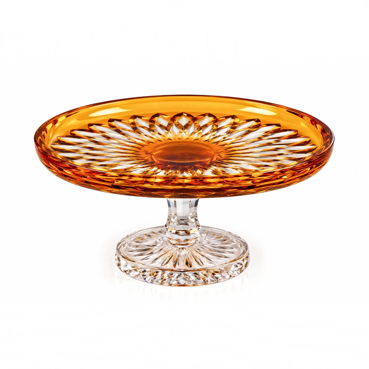 Assiette sur pied Louvre Ambre - 15 cm