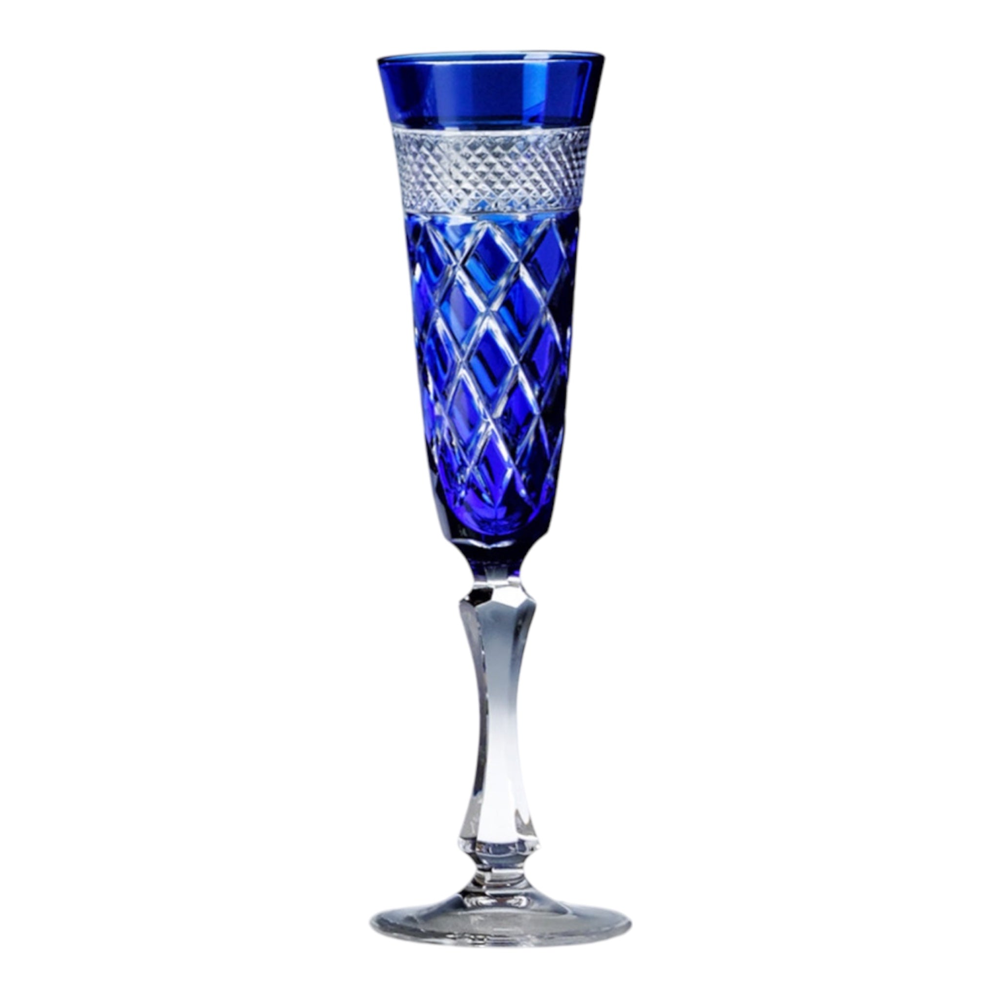 Verre à flûtes cristal George n°7 bleu
