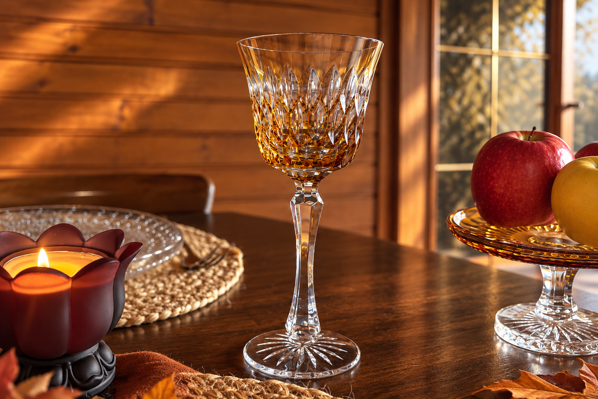 Coffret 6 verres à vin rouge - Louvre Ambre Cristal